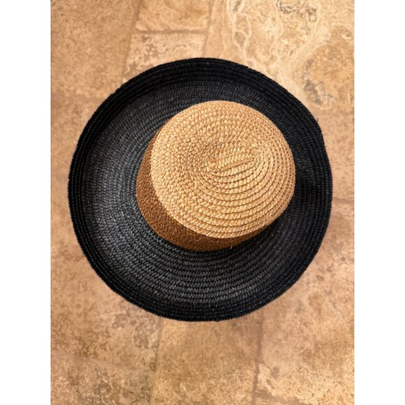 2-Two Tone Straw Beach Hat Set main image 12